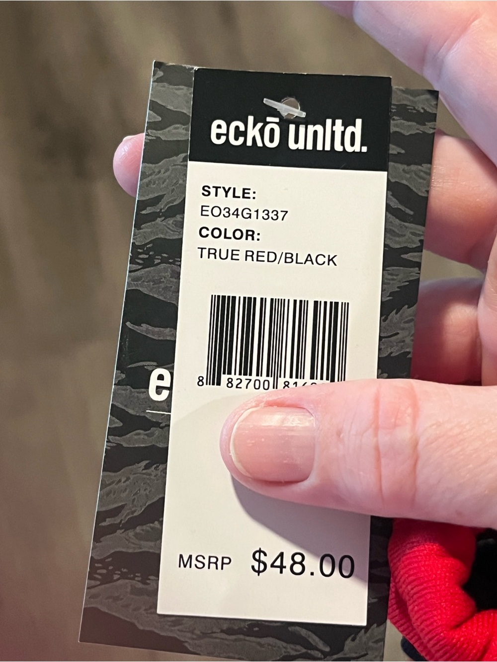 Ecko Unlimited Red and Black Colorblock Sweatpants - Picture 5 of 6